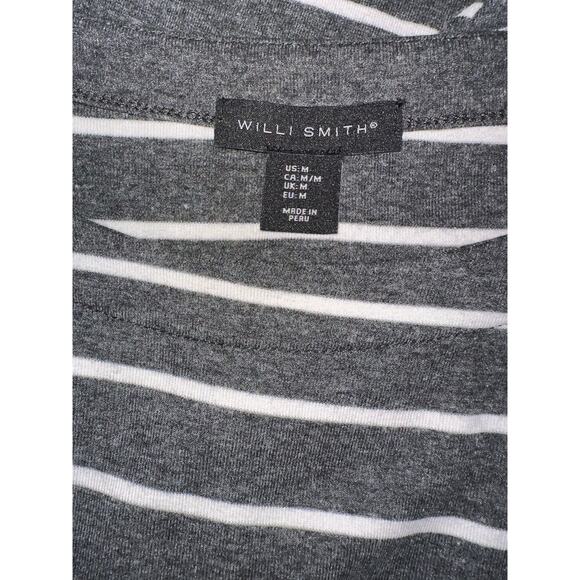 Willi Smith Gray White Medium 3/4 Sleeve top - Picture 4 of 4